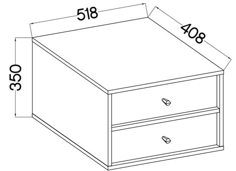 meble TOKYO 801 nakastlik stolik szafka nocna wisząca eukaliptus